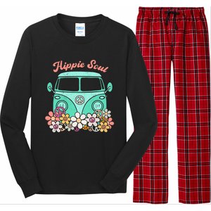 Daisy Peace Sign Hippie Soul Flower Lovers Gifts Long Sleeve Pajama Set