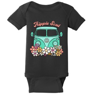 Daisy Peace Sign Hippie Soul Flower Lovers Gifts Baby Bodysuit