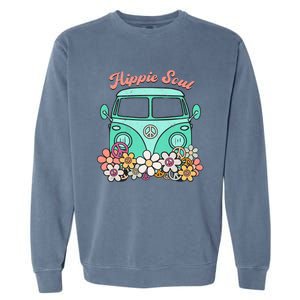 Daisy Peace Sign Hippie Soul Flower Lovers Gifts Garment-Dyed Sweatshirt