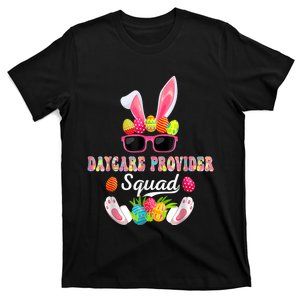 Daycare Provider Squad Costume Bunny Sunglasses Easter Eggs T-Shirt