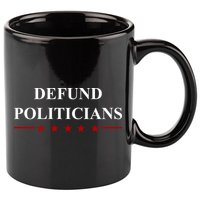 Defund Politicians Simple Logo 11oz C Handle Ceramic Mug
