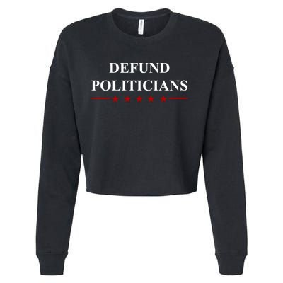 Defund Politicians Simple Logo Cropped Pullover Crew