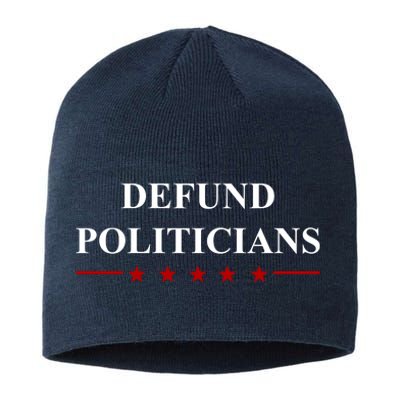 Defund Politicians Simple Logo Sustainable Beanie