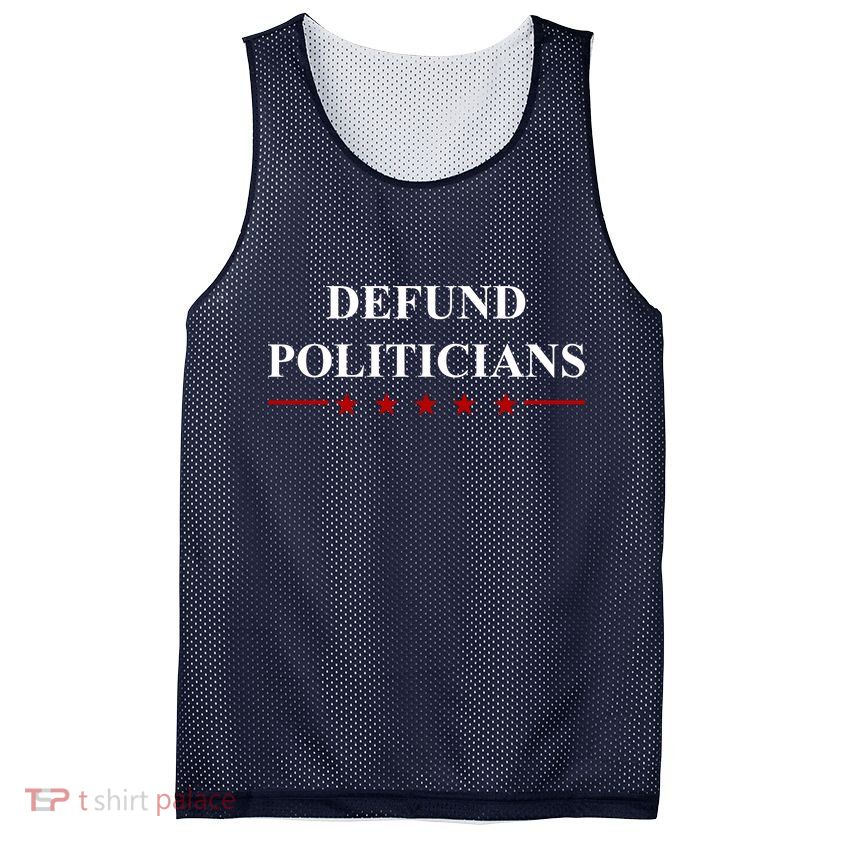 Defund Politicians Simple Logo Mesh Reversible Basketball Jersey Tank
