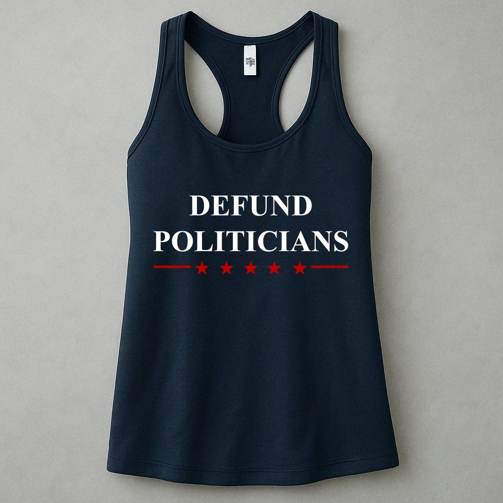 Defund Politicians Simple Logo Womens Tank Top