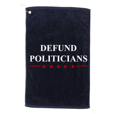 Defund Politicians Simple Logo Golf Towel