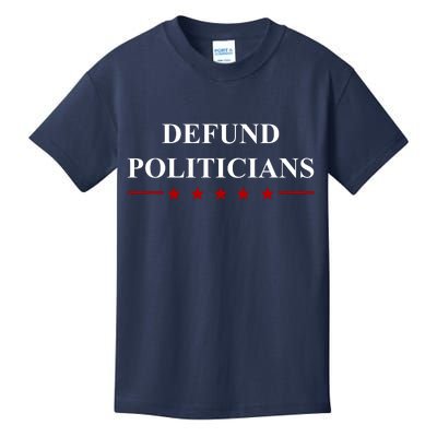 Defund Politicians Simple Logo Kids T-Shirt