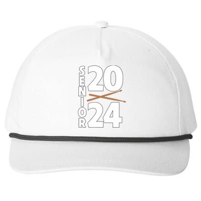 Drum Player Senior Class Of 2024 Marching Band Student Snapback Five-Panel Rope Hat