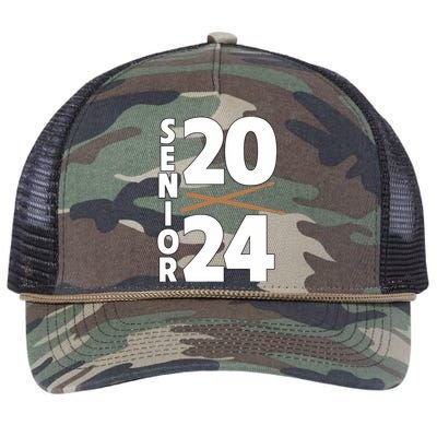 Drum Player Senior Class Of 2024 Marching Band Student Retro Rope Trucker Hat Cap