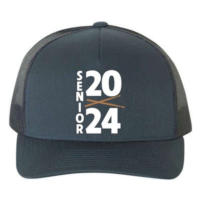 Drum Player Senior Class Of 2024 Marching Band Student Yupoong Adult 5-Panel Trucker Hat