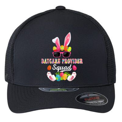 Daycare Provider Squad Costume Bunny Sunglasses Easter Eggs Flexfit Unipanel Trucker Cap