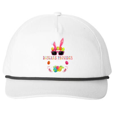 Daycare Provider Squad Costume Bunny Sunglasses Easter Eggs Snapback Five-Panel Rope Hat