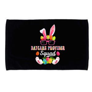 Daycare Provider Squad Costume Bunny Sunglasses Easter Eggs Microfiber Hand Towel