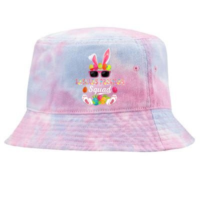 Daycare Provider Squad Costume Bunny Sunglasses Easter Eggs Tie-Dyed Bucket Hat