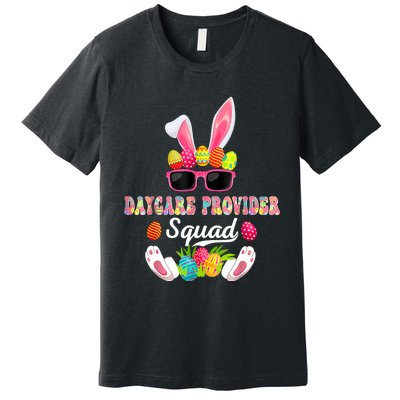 Daycare Provider Squad Costume Bunny Sunglasses Easter Eggs Premium T-Shirt