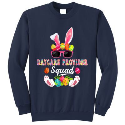 Daycare Provider Squad Costume Bunny Sunglasses Easter Eggs Sweatshirt