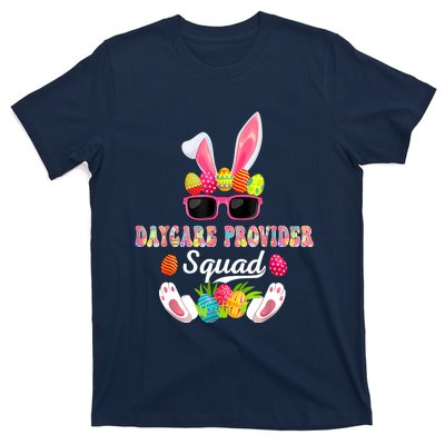 Daycare Provider Squad Costume Bunny Sunglasses Easter Eggs T-Shirt