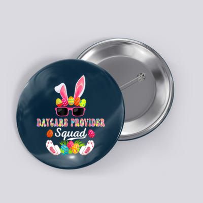 Daycare Provider Squad Costume Bunny Sunglasses Easter Eggs Button