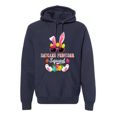 Daycare Provider Squad Costume Bunny Sunglasses Easter Eggs Premium Hoodie