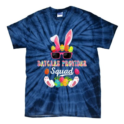 Daycare Provider Squad Costume Bunny Sunglasses Easter Eggs Tie-Dye T-Shirt