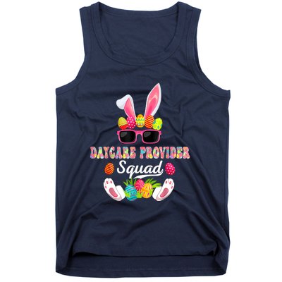 Daycare Provider Squad Costume Bunny Sunglasses Easter Eggs Tank Top