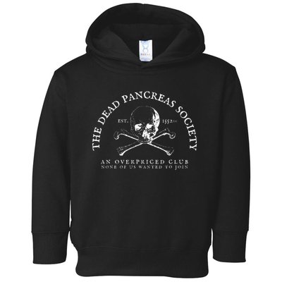 Dead Pancreas Society Type One Diabetes T1D Awareness Skull Toddler Hoodie