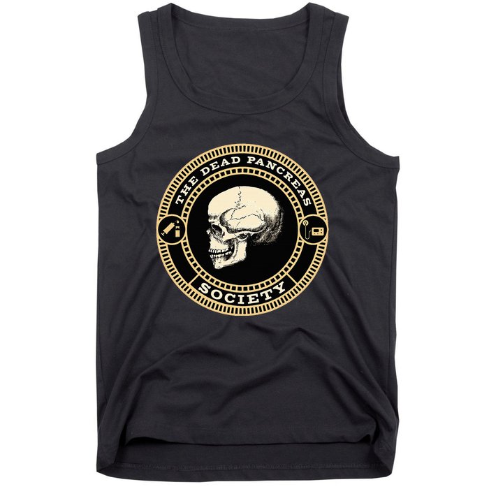 Dead Pancreas Society Type One Diabetes T1D Awareness Skull Tank Top