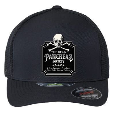 Dead Pancreas Society Type One Diabetes T1D Awareness Skull Flexfit Unipanel Trucker Cap