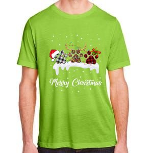 Dog Paw Santa Hat Reindeer Horns Dog Lover Merry Christmas Great Gift Adult ChromaSoft Performance T-Shirt