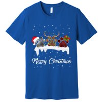 Dog Paw Santa Hat Reindeer Horns Dog Lover Merry Christmas Great Gift Premium T-Shirt