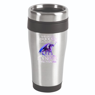 Dragon People Should Seriously Stop Expecting Normal From Me 16oz Travel Tumbler