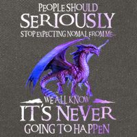 Dragon People Should Seriously Stop Expecting Normal From Me Cotton Canvas Backpack