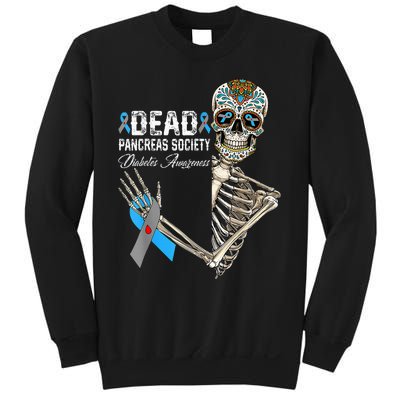 Dead Pancreas Society Diabetes Awareness Day Sugar Skeleton Sweatshirt