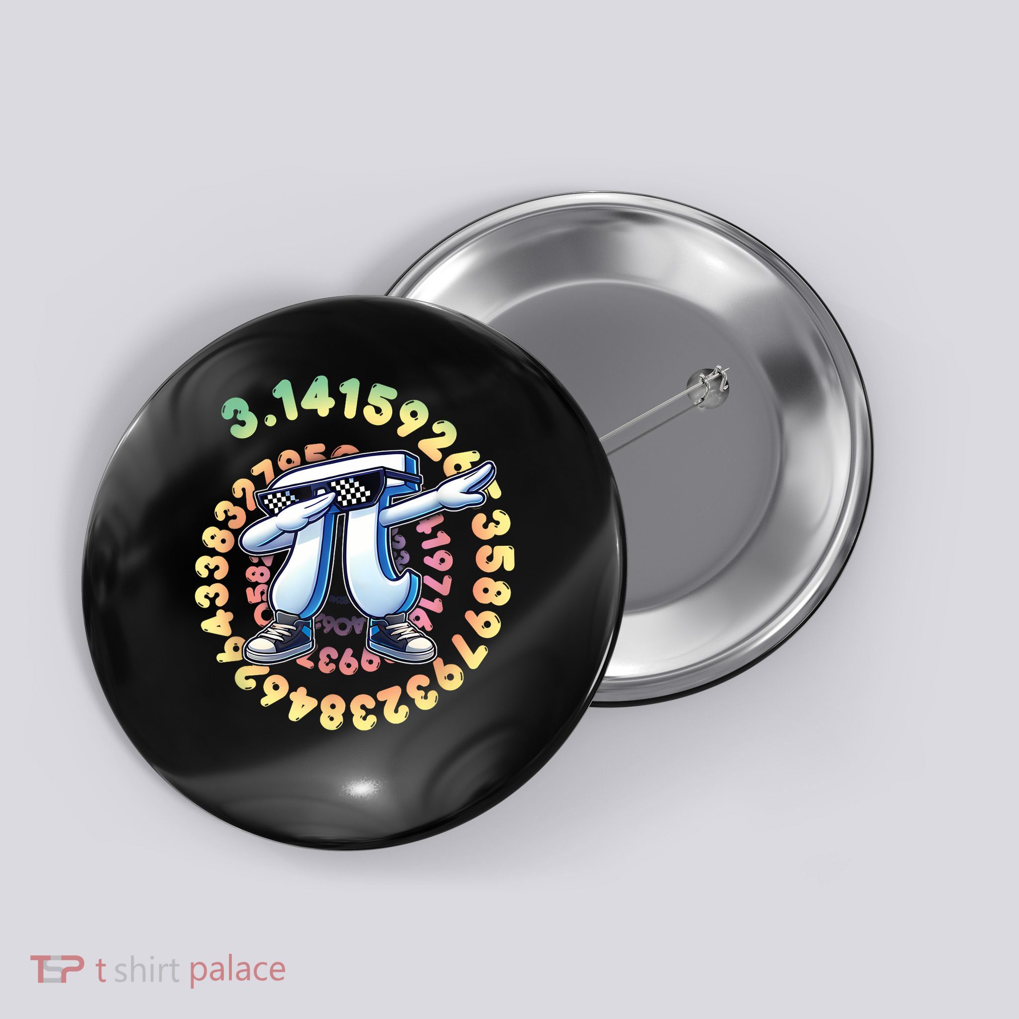  Dabbing Pi Symbol  Youth Math Teacher Pi Day Button