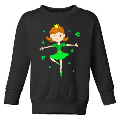 Dancing Princess St Patricks Ballerina Toddler Sweatshirt