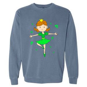 Dancing Princess St Patricks Ballerina Garment-Dyed Sweatshirt