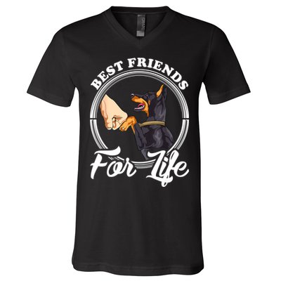 Doberman Pinscher Shirt Funny Doberman Lover V-Neck T-Shirt
