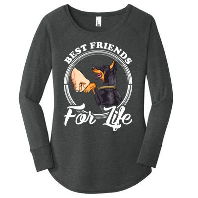 Doberman Pinscher Shirt Funny Doberman Lover Women's Perfect Tri Tunic Long Sleeve Shirt