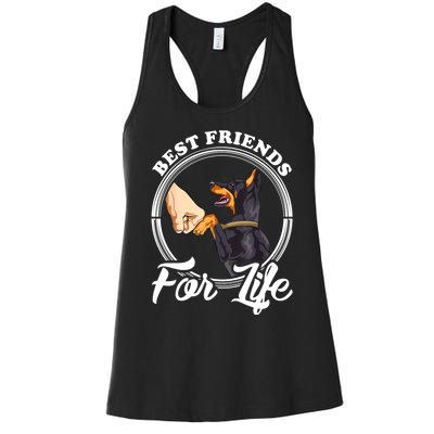 Doberman Pinscher Shirt Funny Doberman Lover Women's Racerback Tank