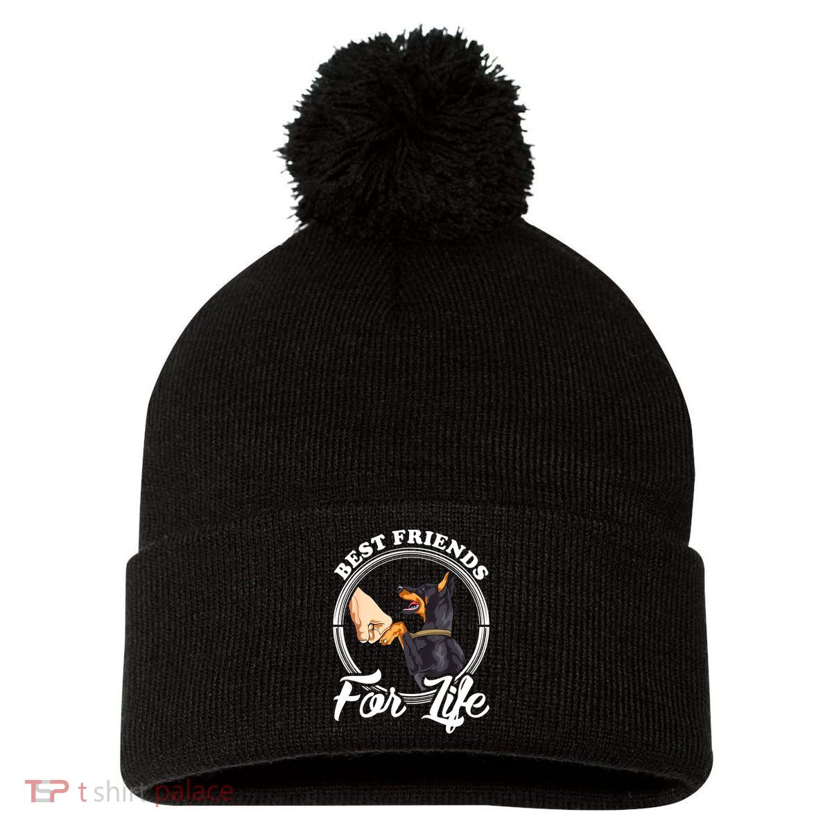 Doberman Pinscher Shirt Funny Doberman Lover Pom Pom 12in Knit Beanie