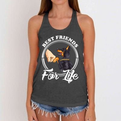 Doberman Pinscher Shirt Funny Doberman Lover Women's Knotted Racerback Tank