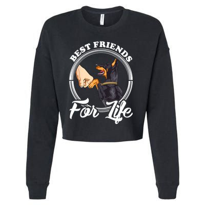 Doberman Pinscher Shirt Funny Doberman Lover Cropped Pullover Crew