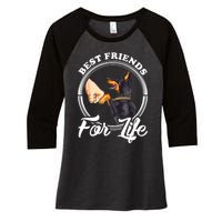 Doberman Pinscher Shirt Funny Doberman Lover Women's Tri-Blend 3/4-Sleeve Raglan Shirt