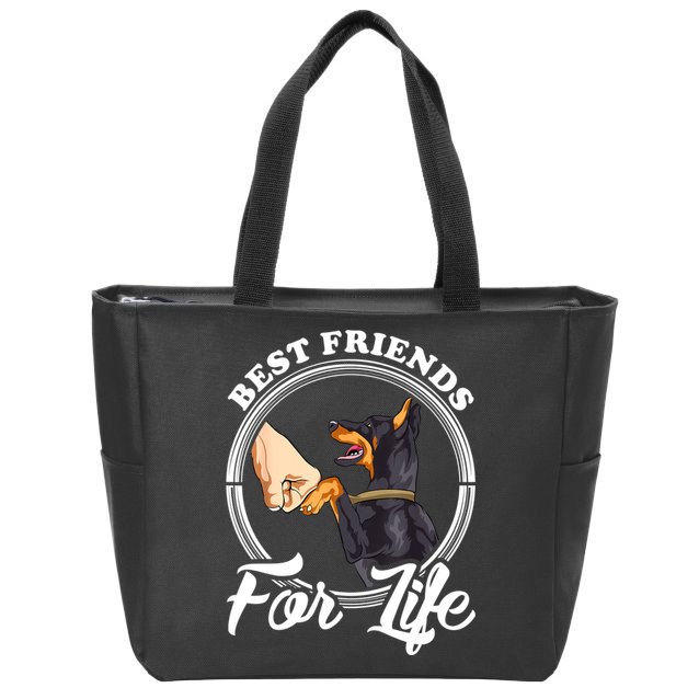 Doberman Pinscher Shirt Funny Doberman Lover Zip Tote Bag