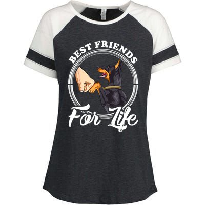 Doberman Pinscher Shirt Funny Doberman Lover Enza Ladies Jersey Colorblock Tee