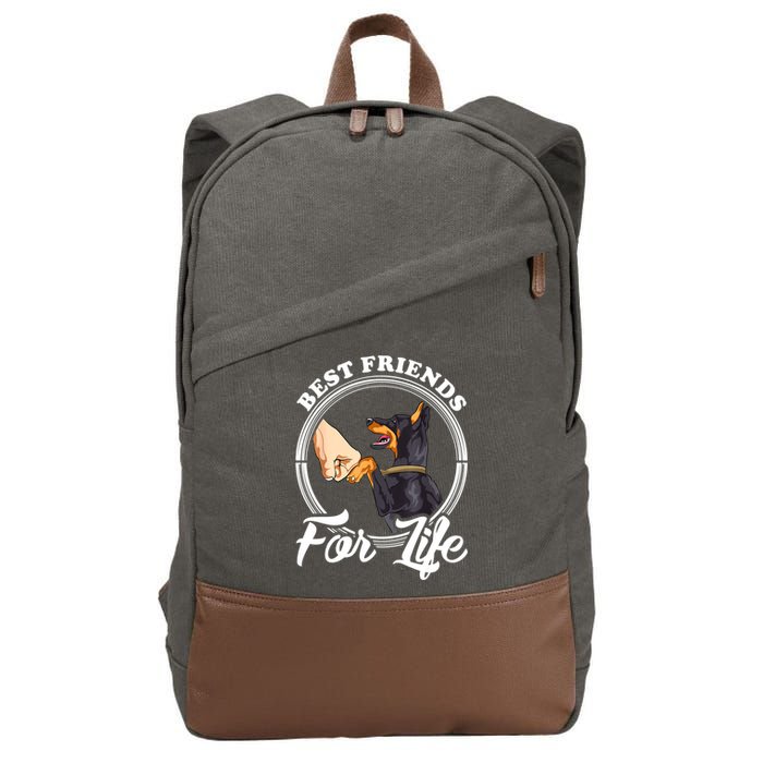 Doberman Pinscher Shirt Funny Doberman Lover Cotton Canvas Backpack