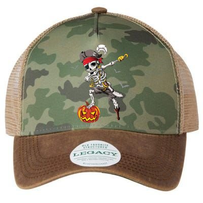 Dabbing Pirate Skeleton Dab Halloween Pumpkin Costume Funny Gift Legacy Tie Dye Trucker Hat