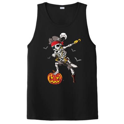 Dabbing Pirate Skeleton Dab Halloween Pumpkin Costume Funny Gift PosiCharge Competitor Tank