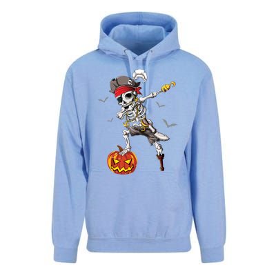 Dabbing Pirate Skeleton Dab Halloween Pumpkin Costume Funny Gift Unisex Surf Hoodie