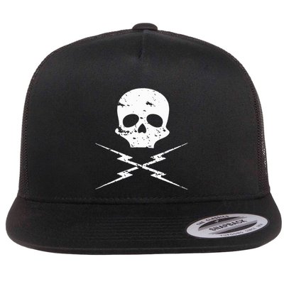 Death Proof Skull Flat Bill Trucker Hat